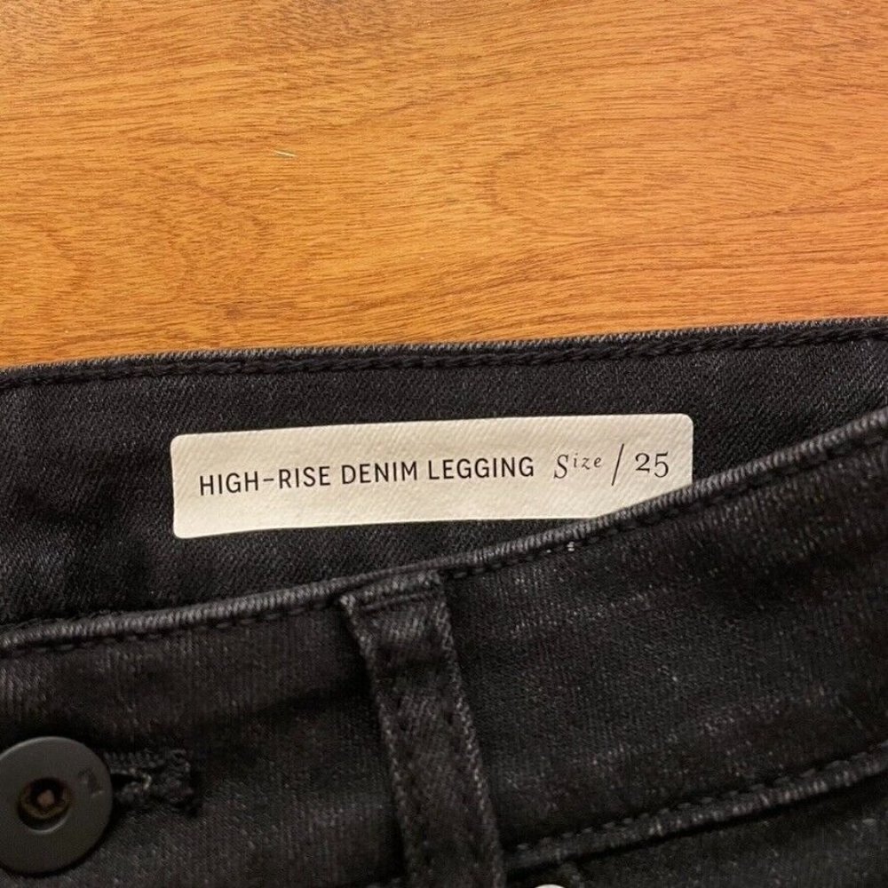 NWT Pilcro High Rise Denim Legging Jeans Ankle Zipper Moto Anthro - Picture 9 of 14
